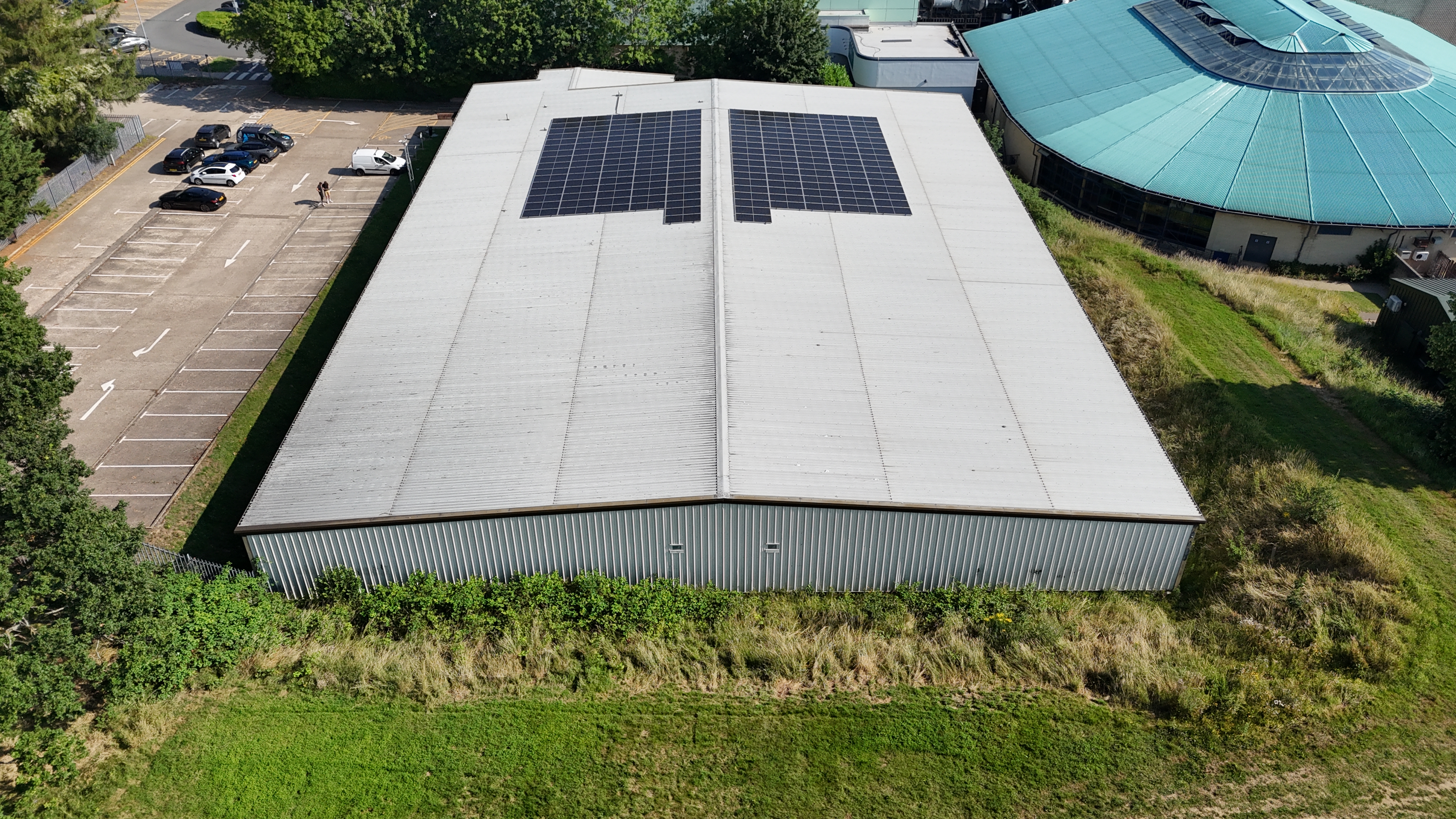 Rooftop solar installation at Mote Park Bowls Club, Maidstone
