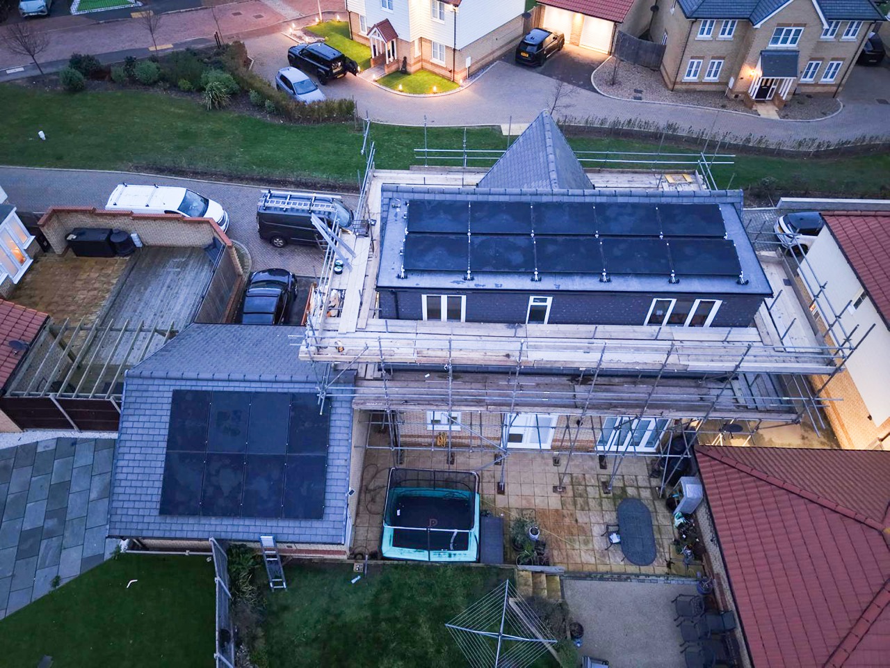 Solar panels on a Sussex home