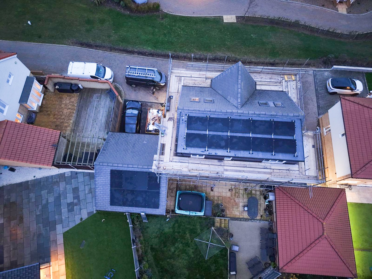 Solar panels on a Surrey home